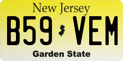 NJ license plate B59VEM