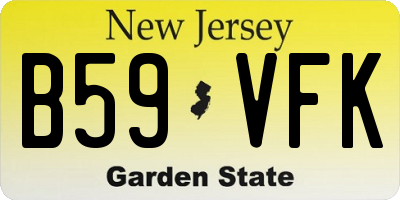 NJ license plate B59VFK