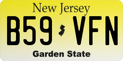 NJ license plate B59VFN