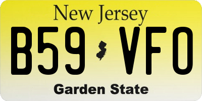 NJ license plate B59VFO