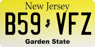 NJ license plate B59VFZ