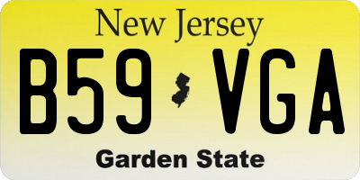 NJ license plate B59VGA