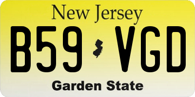 NJ license plate B59VGD