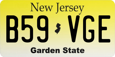 NJ license plate B59VGE