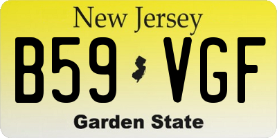 NJ license plate B59VGF