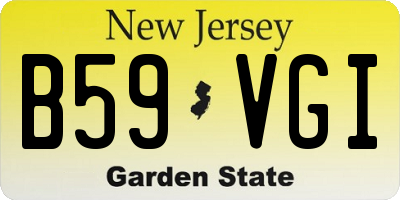 NJ license plate B59VGI