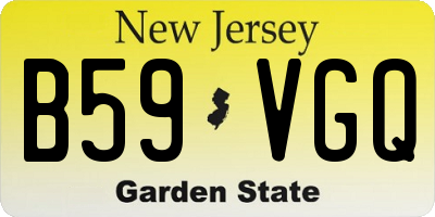 NJ license plate B59VGQ