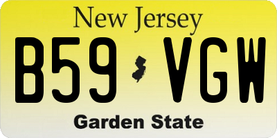 NJ license plate B59VGW