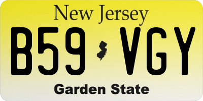 NJ license plate B59VGY