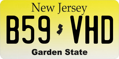 NJ license plate B59VHD