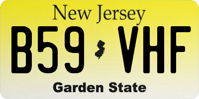 NJ license plate B59VHF