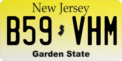 NJ license plate B59VHM