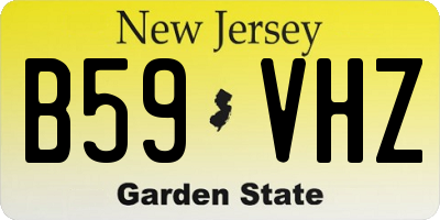 NJ license plate B59VHZ