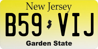 NJ license plate B59VIJ
