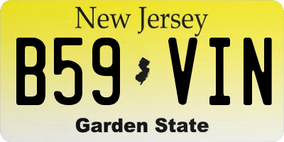 NJ license plate B59VIN