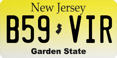 NJ license plate B59VIR
