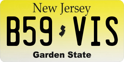 NJ license plate B59VIS