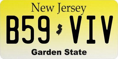 NJ license plate B59VIV