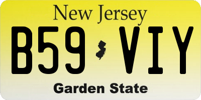 NJ license plate B59VIY