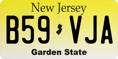 NJ license plate B59VJA
