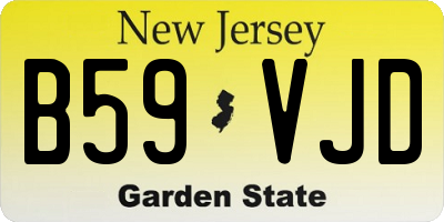 NJ license plate B59VJD
