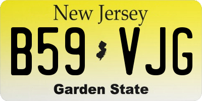 NJ license plate B59VJG
