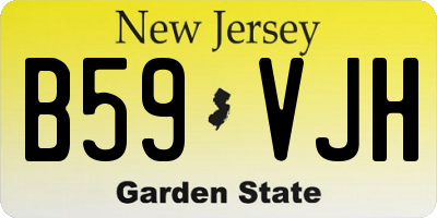 NJ license plate B59VJH