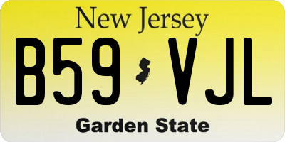 NJ license plate B59VJL
