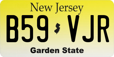NJ license plate B59VJR