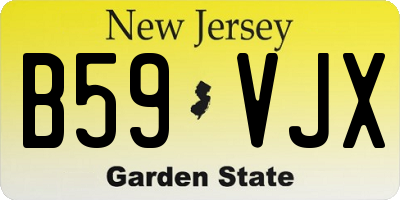 NJ license plate B59VJX