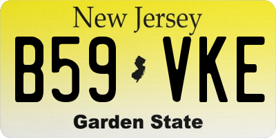 NJ license plate B59VKE
