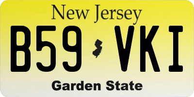 NJ license plate B59VKI