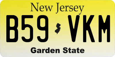 NJ license plate B59VKM