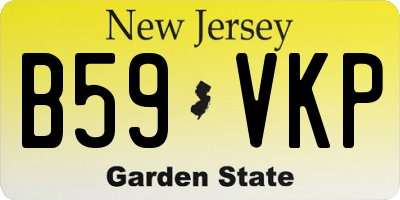 NJ license plate B59VKP