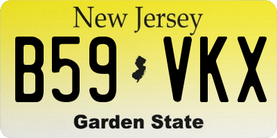 NJ license plate B59VKX