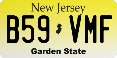 NJ license plate B59VMF