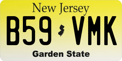 NJ license plate B59VMK