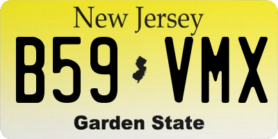 NJ license plate B59VMX