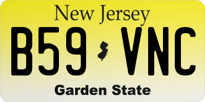 NJ license plate B59VNC