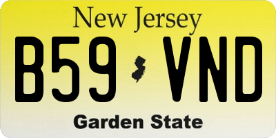 NJ license plate B59VND