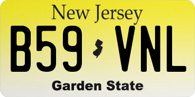 NJ license plate B59VNL