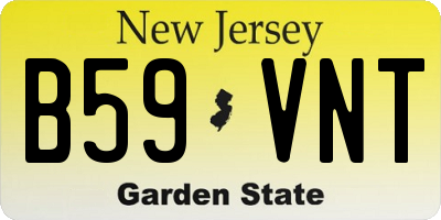 NJ license plate B59VNT