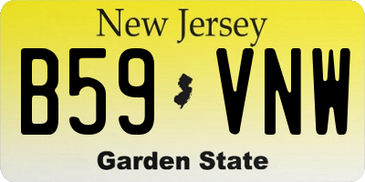 NJ license plate B59VNW