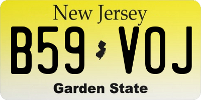 NJ license plate B59VOJ