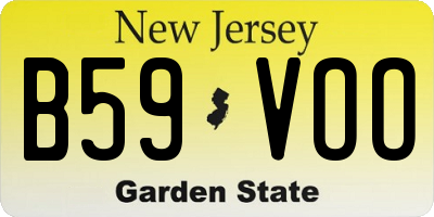 NJ license plate B59VOO