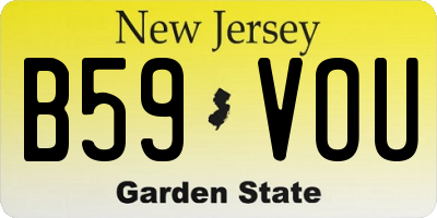 NJ license plate B59VOU