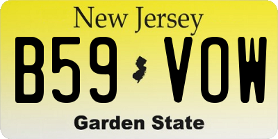 NJ license plate B59VOW