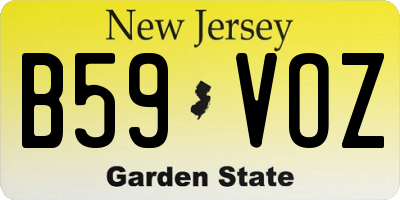 NJ license plate B59VOZ