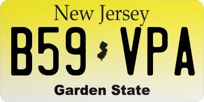 NJ license plate B59VPA