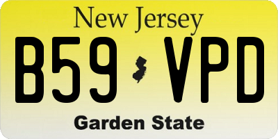 NJ license plate B59VPD